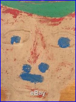 Jimmy Lee Sudduth Self Portrait Sweet Mud Painting Signed Framed Folk Art