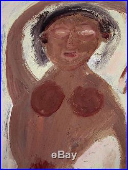 Jimmy Lee Sudduth folk outsider art nude lady painting