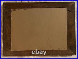 John Kefover Baltimore Barroom School Folk Art Oil Pastel Moth Painting Vintage