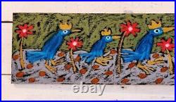 John Sperry Outsider Southern Primitive Bird Folk Art Painting BlueBirds