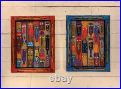 John Sperry Outsider Southern Primitive Brut Folk Art Painting Talking Heads