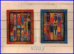 John Sperry Outsider Southern Primitive Brut Folk Art Painting Talking Heads
