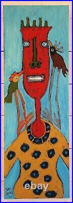 John Sperry Outsider Southern Primitive Brut Folk Art Painting Unexpected