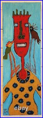John Sperry Outsider Southern Primitive Brut Folk Art Painting Unexpected