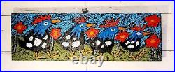 John Sperry Outsider Southern Primitive Folk Art Birds Painting Guinea Hens