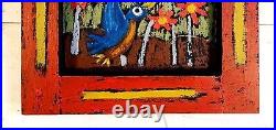 John Sperry Outsider Southern Primitive Folk Art BlueBirds Birds Painting