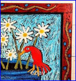 John Sperry Outsider Southern Primitive Folk Art Painting Sweethearts