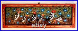 John Sperry Outsider Southern Primitive Folk Art Woodpecker Birds Painting John Sperry Outsider Southern Primitive Folk Art Woodpecker Birds Painting