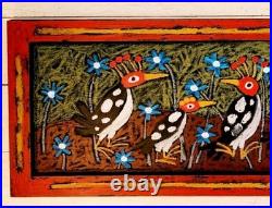 John Sperry Outsider Southern Primitive Folk Art Woodpecker Birds Painting John Sperry Outsider Southern Primitive Folk Art Woodpecker Birds Painting