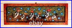 John Sperry Outsider Southern Primitive Folk Art Woodpecker Birds Painting John Sperry Outsider Southern Primitive Folk Art Woodpecker Birds Painting