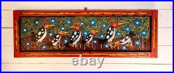 John Sperry Outsider Southern Primitive Folk Art Woodpecker Birds Painting John Sperry Outsider Southern Primitive Folk Art Woodpecker Birds Painting