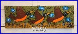 John Sperry Outsider Southern Primitive bird Folk Art Robins Painting Birds Bird