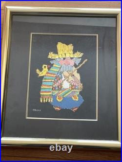 Jovan Obican original painting signed folk art primitive framed