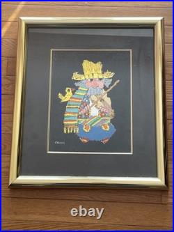 Jovan Obican original painting signed folk art primitive framed