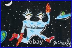 Jr Charlie Folk Art Painting Huge Two Headed Statue Of Liberty Painting Politics