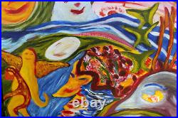Jungle Animals Folk Art Painting Abstract Art Psychedelic Landscape Georgia