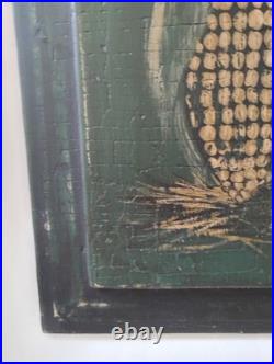Kathy Graybill Folk Art Painter ORIGINAL Artwork Fall Halloween JOL Corn 21 X 12