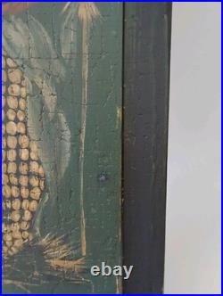 Kathy Graybill Folk Art Painter ORIGINAL Artwork Fall Halloween JOL Corn 21 X 12