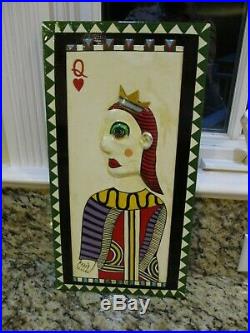 LEVENT ISIK Painting QUEEN of HEARTS 2008 OHIO art contemporary folk outsider