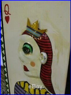 LEVENT ISIK Painting QUEEN of HEARTS 2008 OHIO art contemporary folk outsider