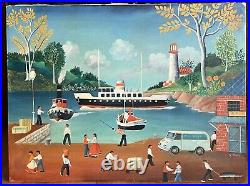 LORENZO PRATO Large Original Signed Folk Art Painting LISTED