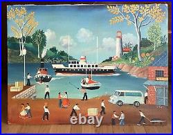 LORENZO PRATO Large Original Signed Folk Art Painting LISTED