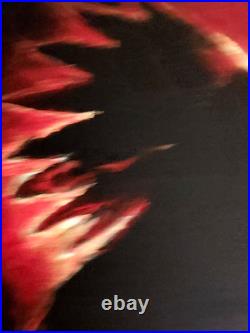 LOVELESS BLAZING SILHOUETTE original acrylic on canvas 11 X 14