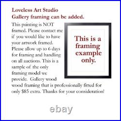 LOVELESS BLAZING SILHOUETTE original acrylic on canvas 11 X 14