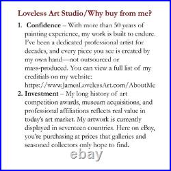 LOVELESS BLAZING SILHOUETTE original acrylic on canvas 11 X 14