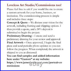 LOVELESS BLAZING SILHOUETTE original acrylic on canvas 11 X 14