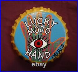 LUCKY MOJO HAND Giant Bottle Cap, New Orleans Voodoo Louisiana Folk Art DR. BOB