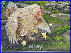 La San Lasan Original Bible Painting Psalm 914 God's Protection Under His Wings