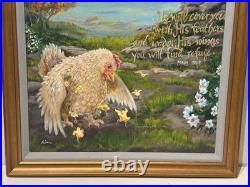 La San Lasan Original Bible Painting Psalm 914 God's Protection Under His Wings