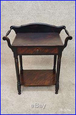 Lancaster Co. PA Dutch Folk Art Grain Painted Washstand Nightstand End Table