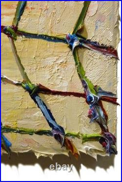 Landscape Oil? Painting Vintage Flowers? Art Signed Abstract Original Deco Garden