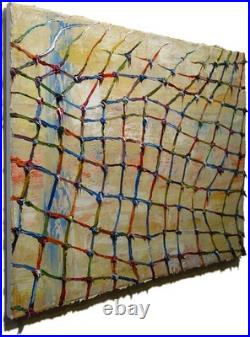 Landscape Oil? Painting Vintage Flowers? Art Signed Abstract Original Deco Garden