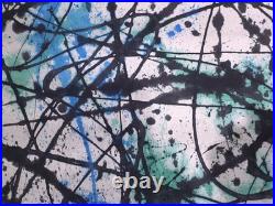 Large Abstract Painting Original Jackson Pollock Style GIGANTIC 8 1/2 FT Wide