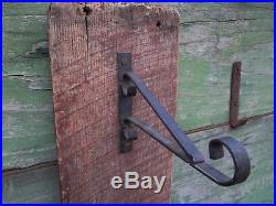 Large Antique Wood Boot Folk Art Trade Sign with Early Old Paint Hanging Bracket