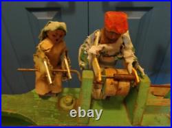 Large Old Vintage Hand Made Painted Wood Folk Art Primitive Whirligig