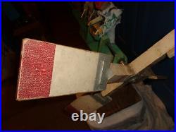 Large Old Vintage Hand Made Painted Wood Folk Art Primitive Whirligig