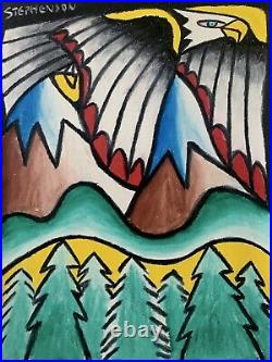 Large Original Eagle Oil Painting, 30x40 inches