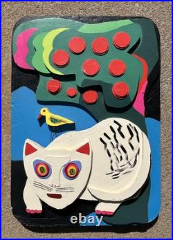 Larry Pazol Contemporary Michigan Folk Art Sculpture Painting Cut Out 31 x 22