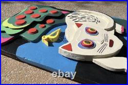 Larry Pazol Contemporary Michigan Folk Art Sculpture Painting Cut Out 31 x 22