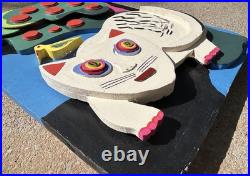 Larry Pazol Contemporary Michigan Folk Art Sculpture Painting Cut Out 31 x 22