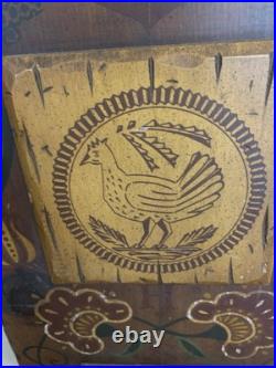 Late 18th Century Folk Art style Pennsylvania Dutch Painting in Wood Fraktur