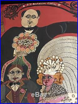 Listed Sita Gomez De Kanelba P T. Barnum CIRCUS FREAK SHOW Folk Art Painting