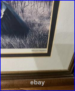 Little Cotton Picker Framed Painting Signed by Elloween Matthews 17.5x14.5