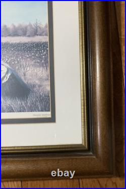 Little Cotton Picker Framed Painting Signed by Elloween Matthews 17.5x14.5