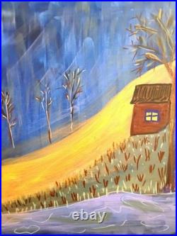 Little House, Golden Hill Whimsical Folk Art Landscape