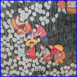 Liu Feng Tao (Attr.) Gouache on Paper Chinese Folk Art Painting, Signed 22x27